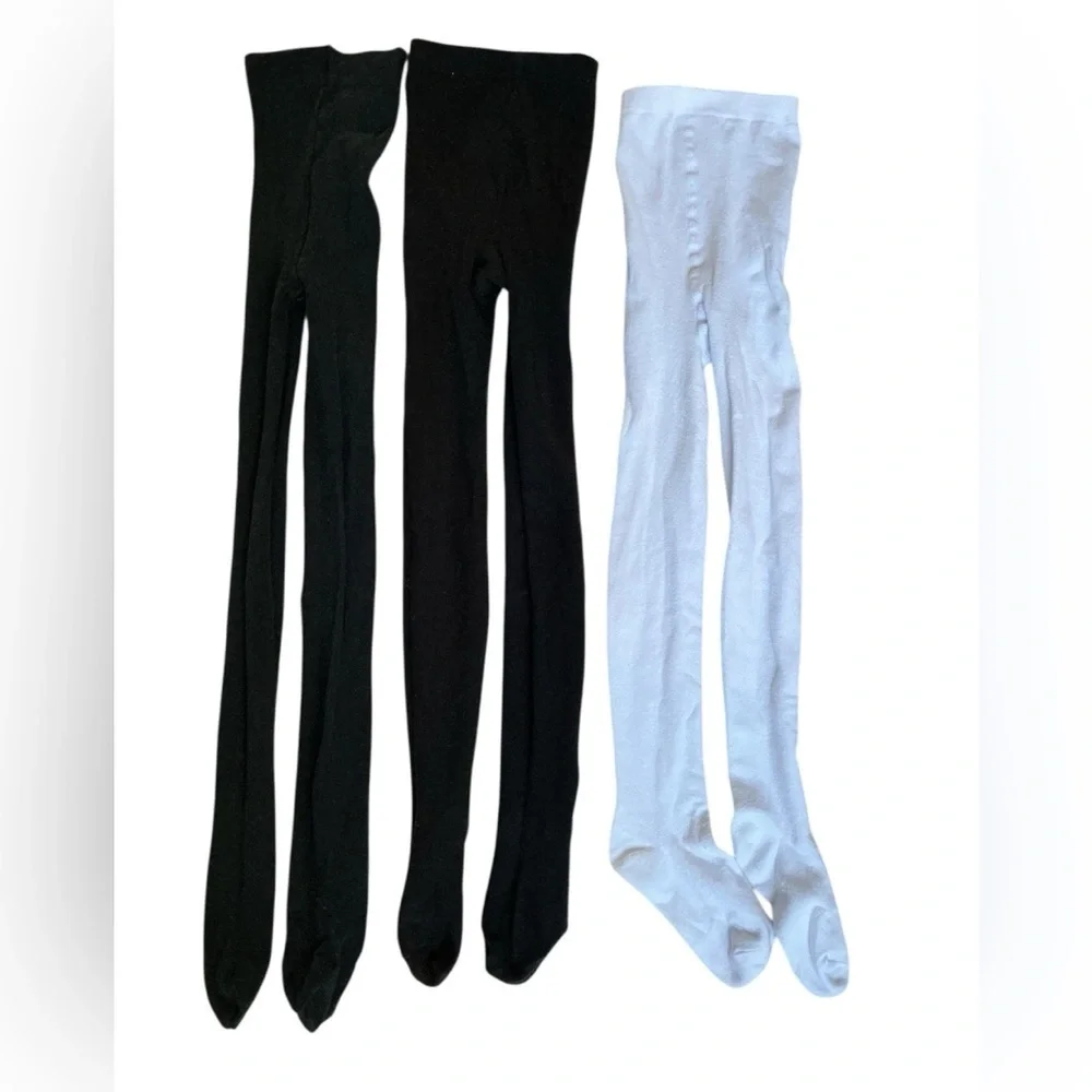 Kids' Black and White winter Tights Set